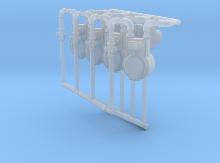 O Scale Gas And Electric Meters X4 1/48 3d printed