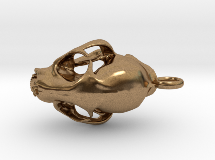 Mountain Lion Puma skull pendant (vertical loop) 3d printed