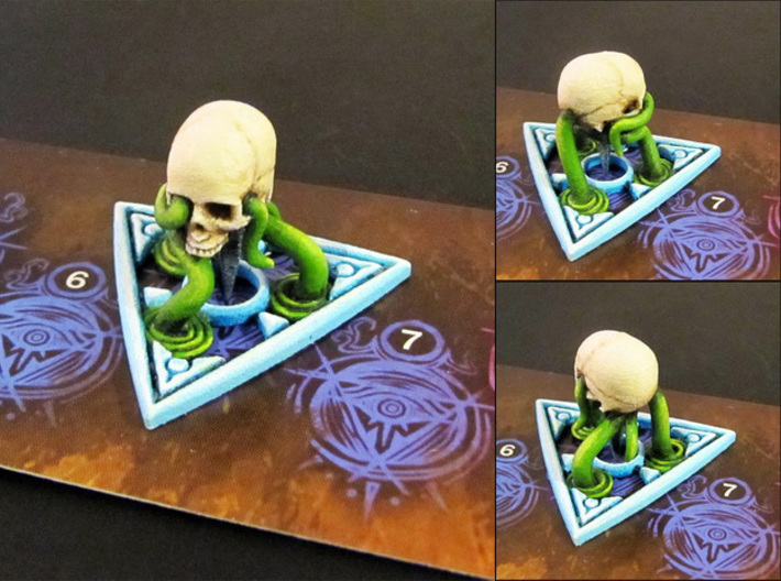 Ritual Marker 3d printed Hand-painted White Strong Flexible (ritual track copyright Petersen Games)