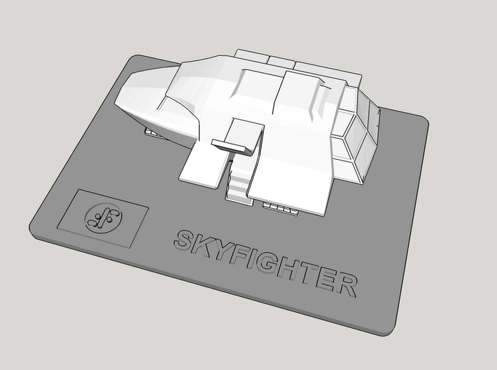 V Skyfighter Display Base (Models to 1/64) 3d printed Application Example - Fighter NOT INCLUDED