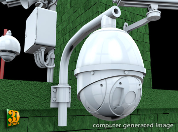 Surveillance cameras (double pack) 3d printed surveillance camera - 'ball' No1