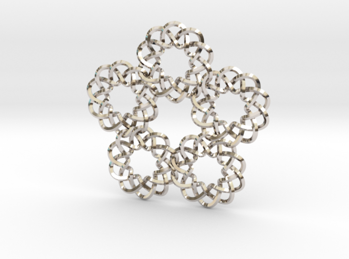 Braided Orbit pendant 3d printed