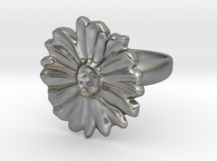 a daisy flower ring 3d printed