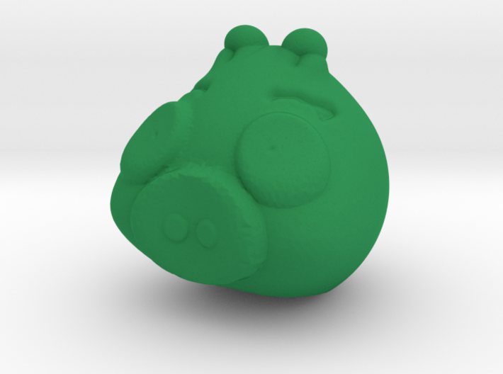 Green piggy 3d printed