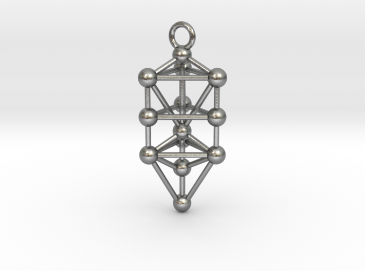 Small Triangular Tree of Life Pendant 3d printed