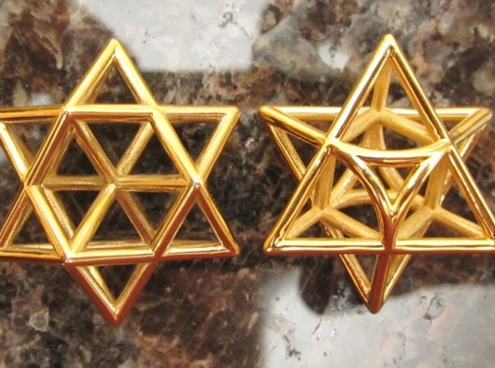 Star Pendant #3 3d printed Star #1 (left) #3 (right)