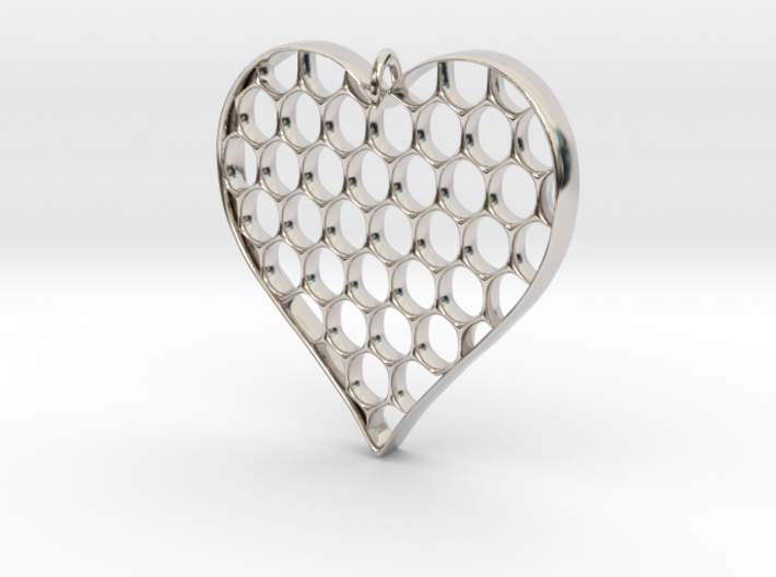 Honey Heart Pendant 3d printed