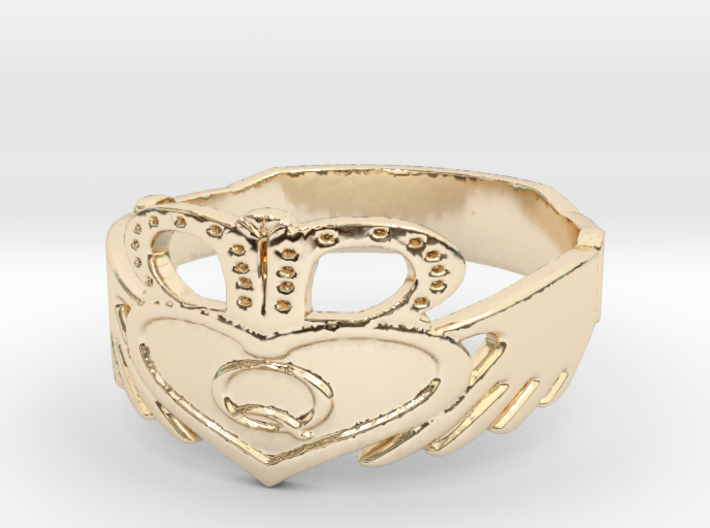 Claddagh Ring Size 9 3d printed