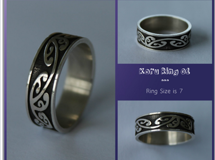koru V5 Ring Size 7 3d printed