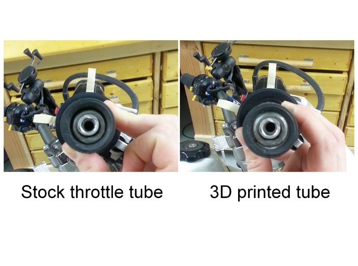 Quick Turn Throttle Tube for Suzuki DR-Z400 3d printed Stock vs. 3D printed throttle tubes on DR-Z400SM with FCR39 carb.