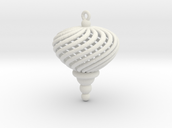 Geometric Twist Ornament - thickened for Steel and 3d printed