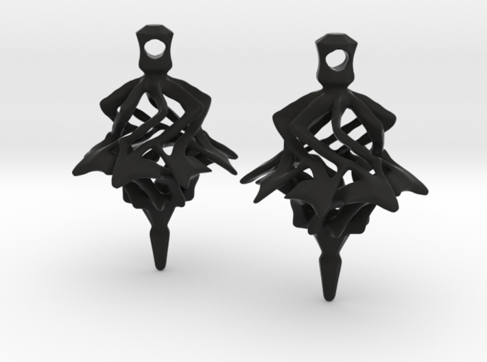 Surreal Lantern Earrings - Standard Pair 3d printed 