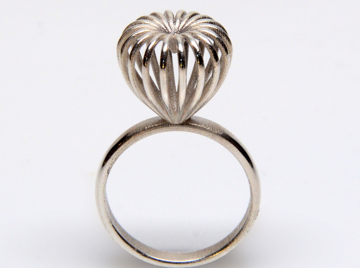Infinite Love Ring Size 7 3d printed shown in silver