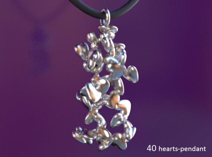 1 up to 55 hearts/ pendant series 3d printed 