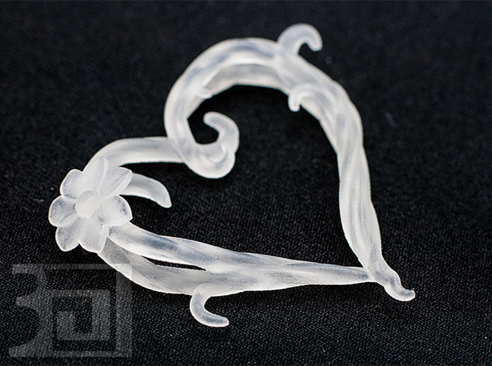 Knotted Blossom Heart 3d printed