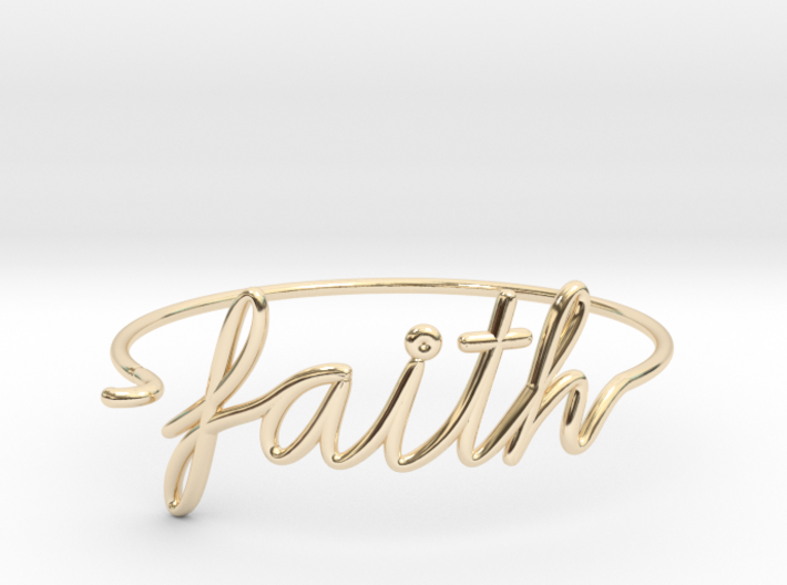 Faith Wire Bracelet 3d printed