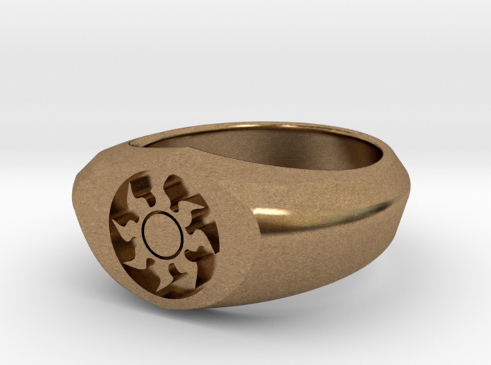 MTG Plains Mana Ring (Size 7) 3d printed