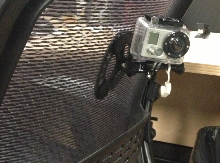 Magnetic GoPro Mount  with back mount for fabric,  3d printed 