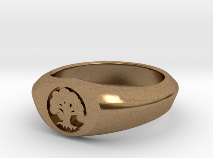 MTG Forest Mana Ring (Size 15 1/2) 3d printed