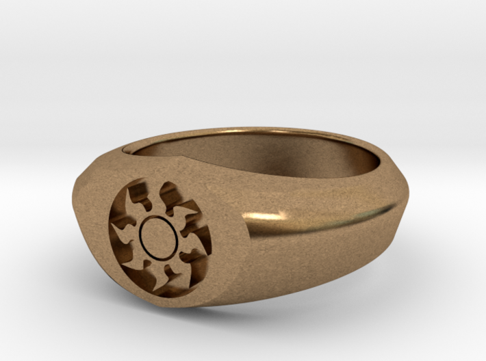 MTG Plains Mana Ring (Size 8) 3d printed