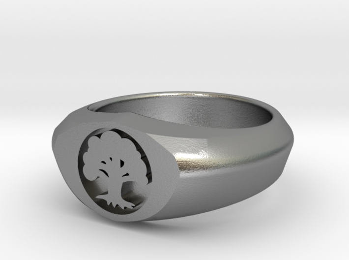 MTG Forest Mana Ring (Size 8) 3d printed