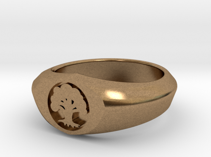 MTG Forest Mana Ring (Size 10) 3d printed