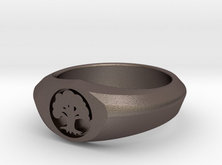 MTG Forest Mana Ring (Size 11) 3d printed