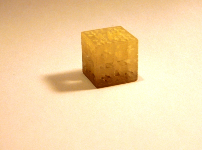 Jerusalem Cube Fractal Pendant 3d printed Transparent Detail