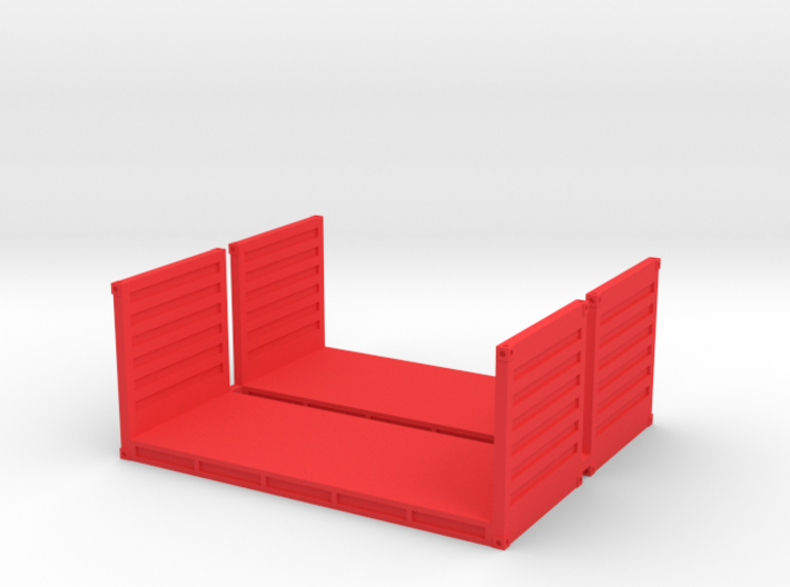 N Scale 20ft Flatrack Container #2 (2pc) 3d printed