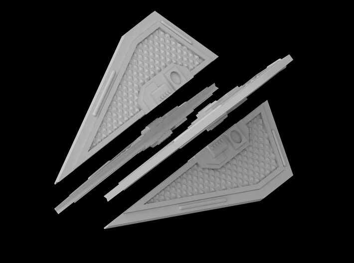 4 Royal TIE Interceptor Wings 3d printed 