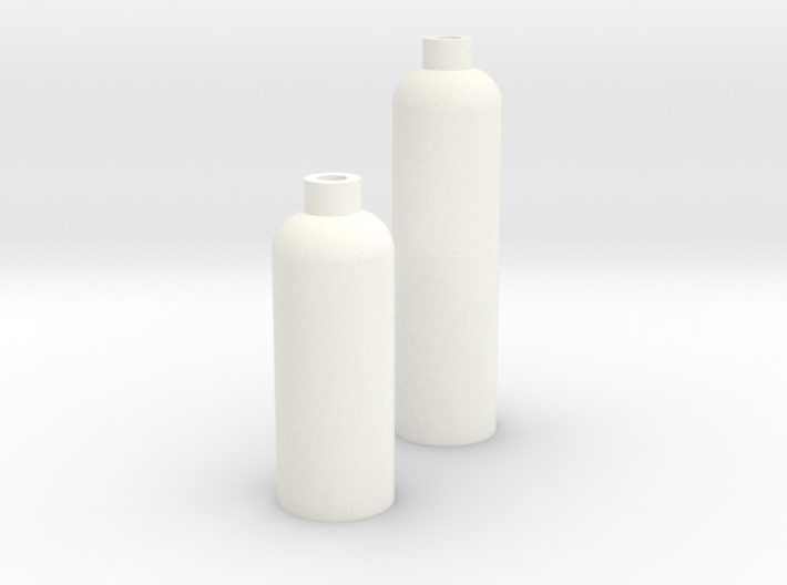 2 Modern Bottle Vases Large and Short 3d printed