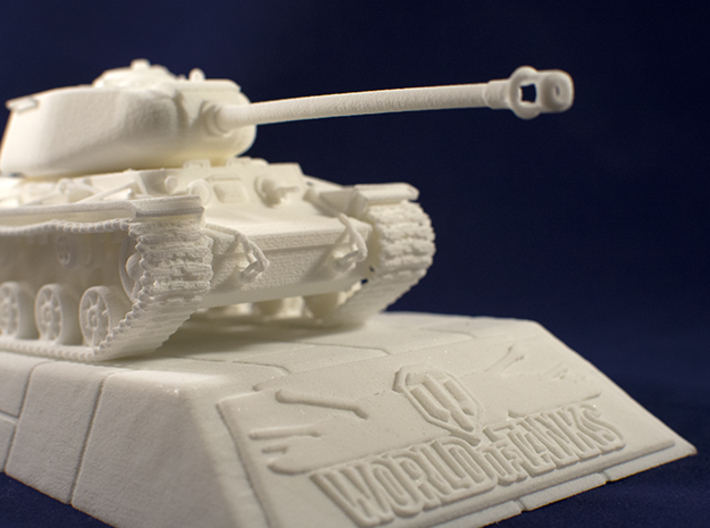 1:48 KV-1S Tank from World of Tanks game 3d printed Photo of printed model on stand. Stand is sold separately