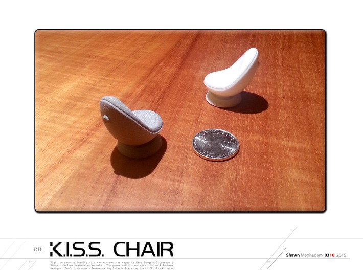 Kiss Chair (original design) 3d printed 