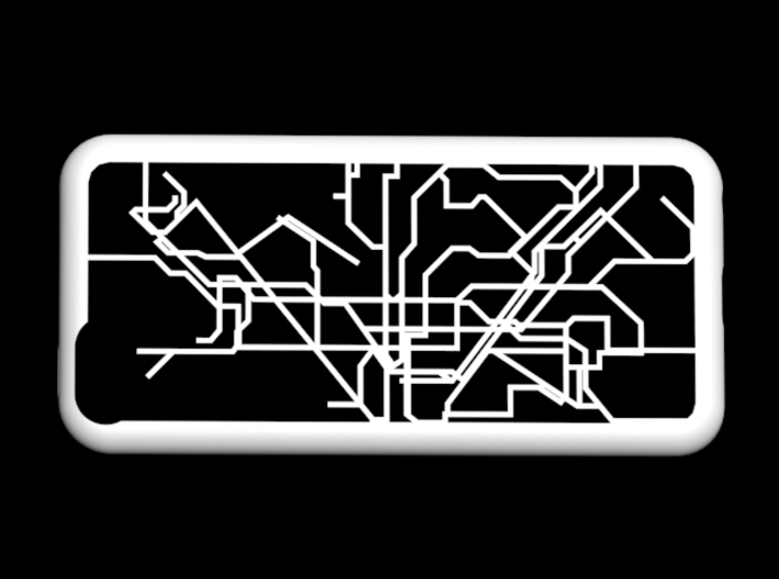 Barcelona Metro map iPhone 5c case 3d printed 