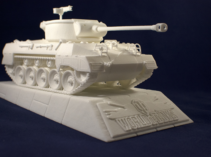 1:35 M18 Hellcat Tank Destroyer from World of Tank 3d printed Photo of printed model on stand. Stand is sold separately