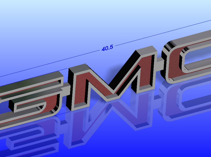 Tamiya Clodbuster Gmc Tailgate Emblem 3d printed 