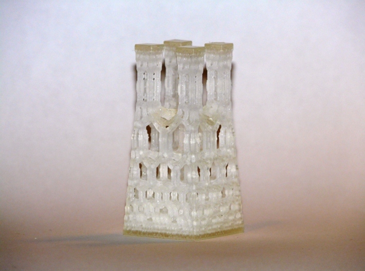 Miniature fractal building 3d printed Frosted Ultra Detail (flash)