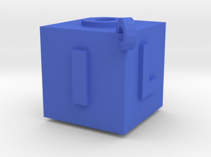 ILOVEU(blue) 3d printed 