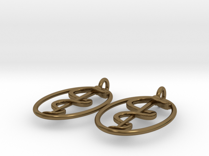 Rod Of Asclepius Earrings - Mini 3d printed