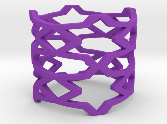 Stars and rhombus Ring Size 11 3d printed