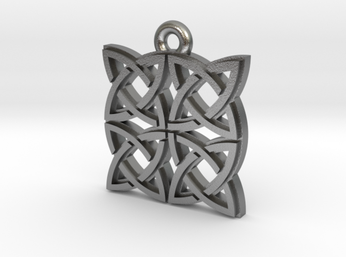 &quot;Gothic Knot&quot; Pendant, Cast Metal 3d printed