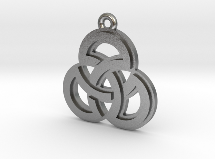&quot;Sacred Symmetry&quot; Pendant, Cast Metal 3d printed