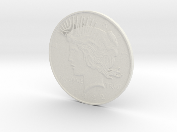 Two Face Silver Dollar (unscratched) 3d printed