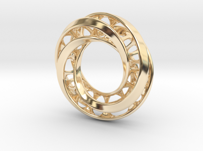 Mobius Ring Pendant v4 *Smaller* 3d printed