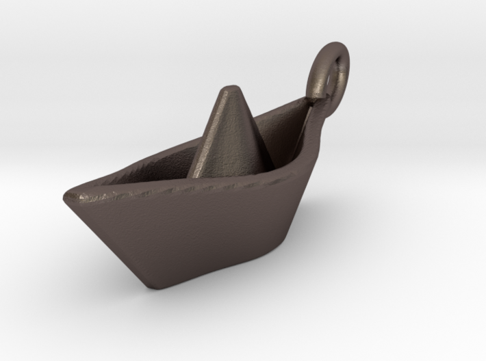 Mini Paperboat Keyring 3d printed