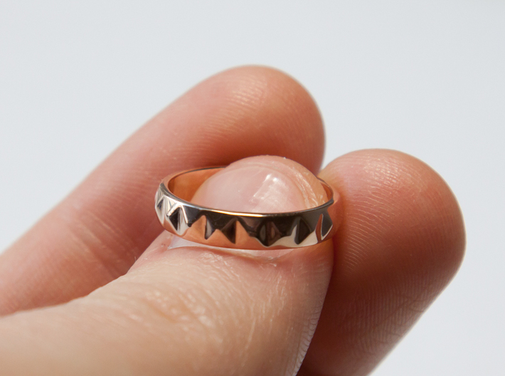 Faceted Ring. US 5.0 3d printed 
