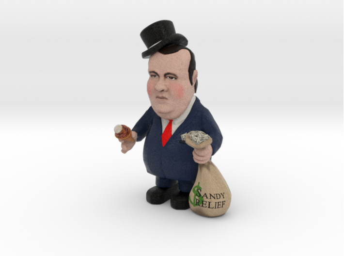 Small - Top Hat Re-election Slush Fund Chris Chris 3d printed