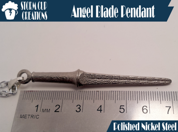 Angel Blade Pendant 3d printed Metric
