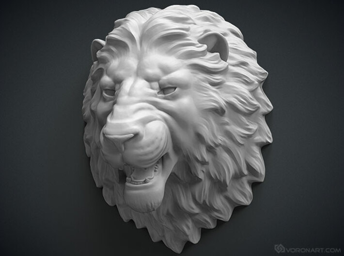 Lion Head Wall Mount. 3d printed 