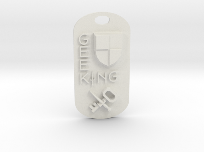 Geek King Keychain 3d printed